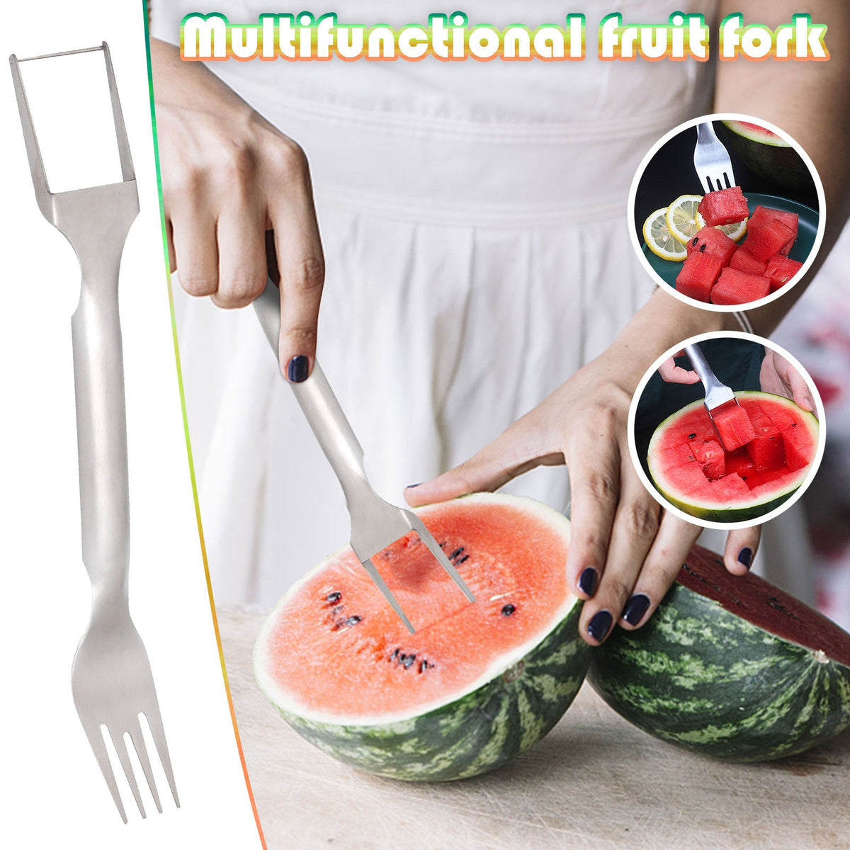 (2024 New Year Hot Sale-49% OFF)2-in-1 Stainless Steel Fruit Cutter